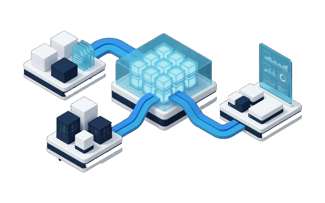Private Business AI and RAG architecture connecting enterprise contracts, financial filings, and policies to watsonx.ai with verified citations